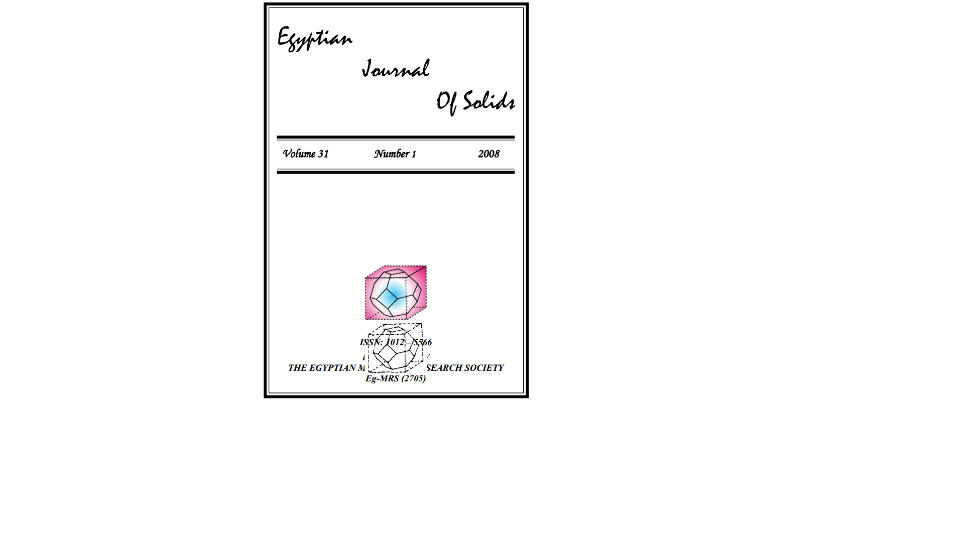 Egyptian Journal of Solids