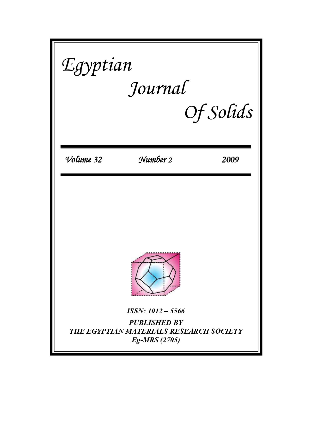 Egyptian Journal of Solids
